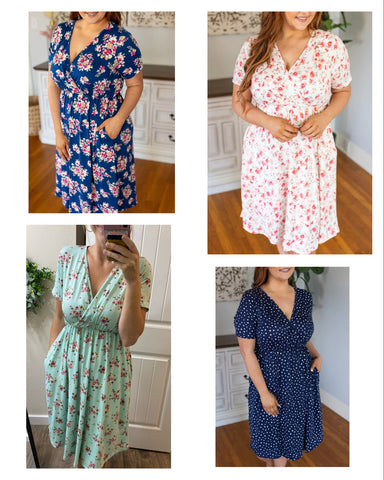 Faux Wrap Dresses