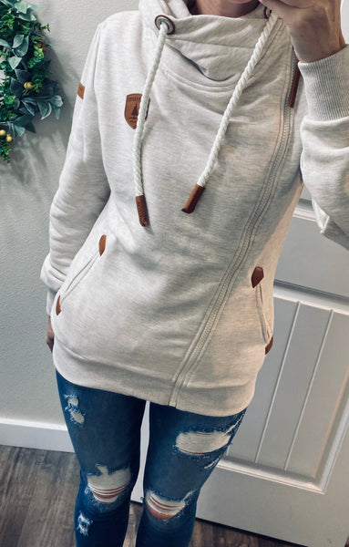 Oatmeal Side Zip Wanakome