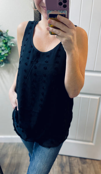 Swiss Dot Sleeveless Top