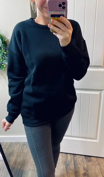 Black Crewneck Pullover