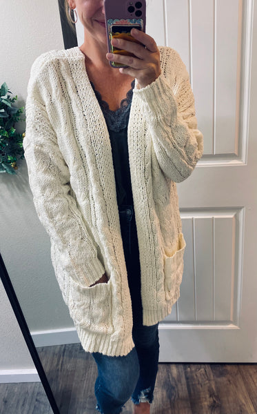 Plush Cable-knit Cardigans