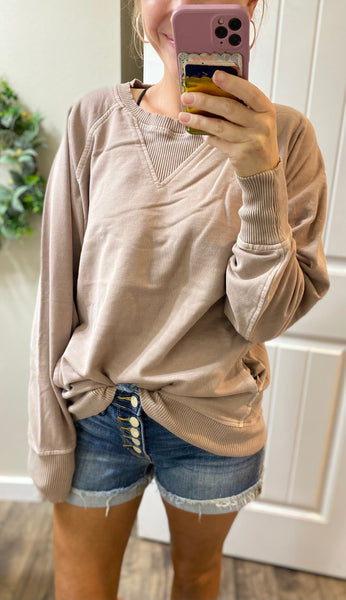 Summer Mineral Wash Terry Pullover