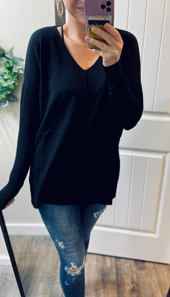 Hi-Low Seam Sweaters