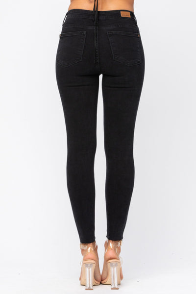 Judy Blue Black Leopard Patch Denim