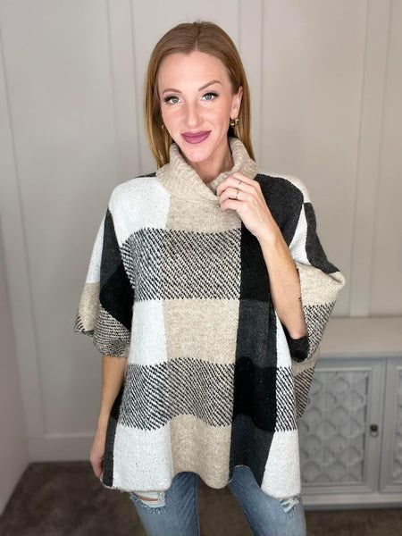 Your Next Favorite Roll Neck Sweater Poncho