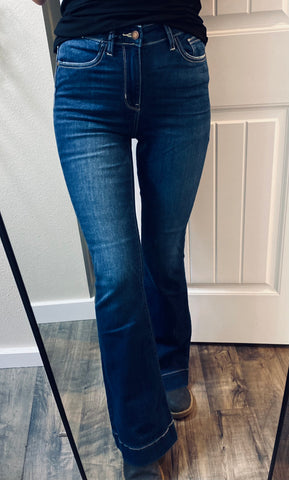 Judy Blue Flare Non-Distressed Dark Denim