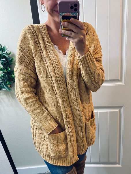 Plush Cable-knit Cardigans