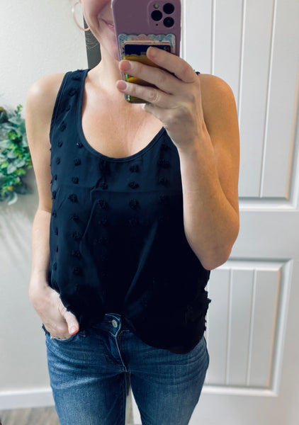 Swiss Dot Sleeveless Top