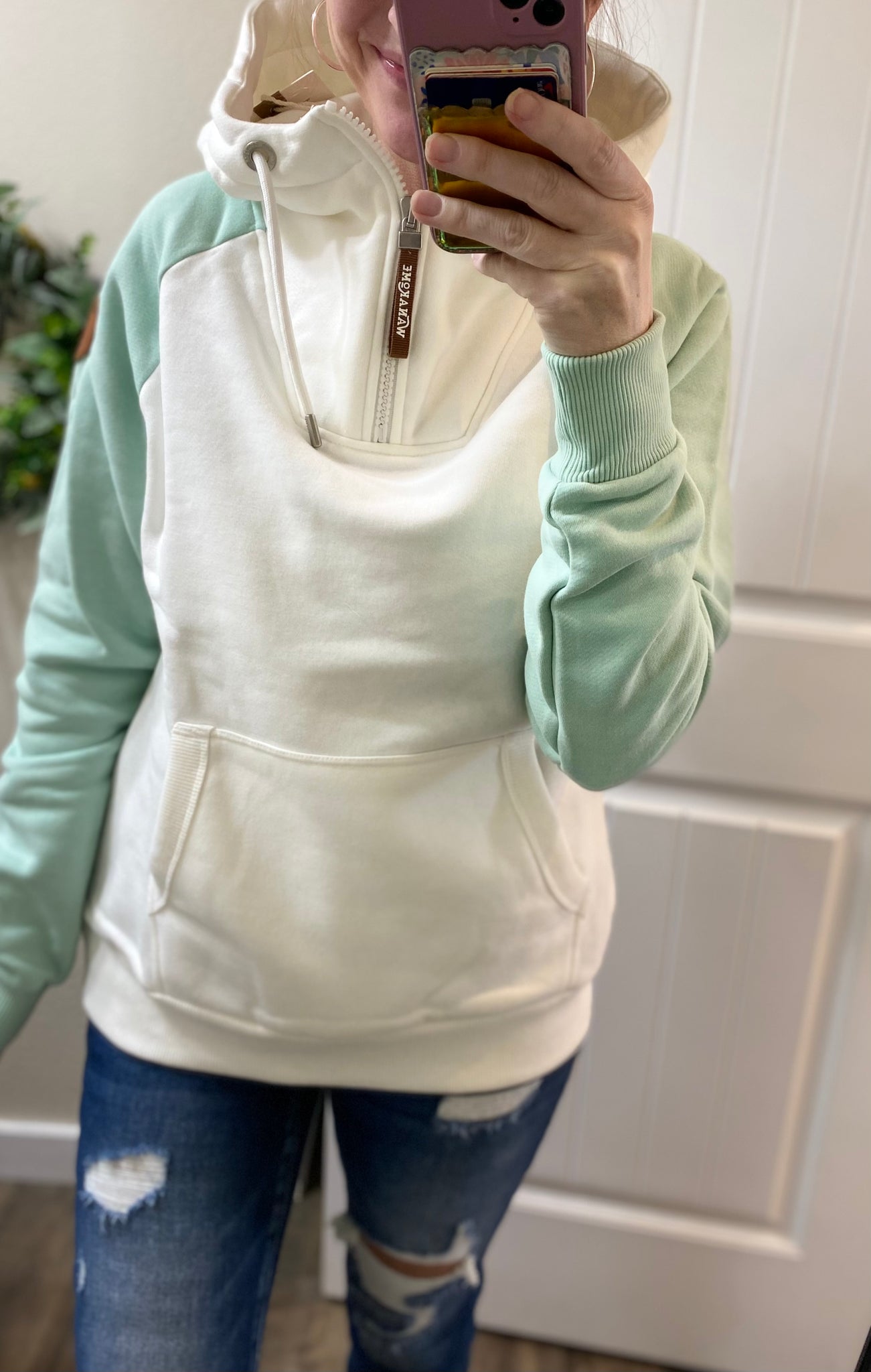Lichen/Oatmeal 1/4 Zip Wanakome