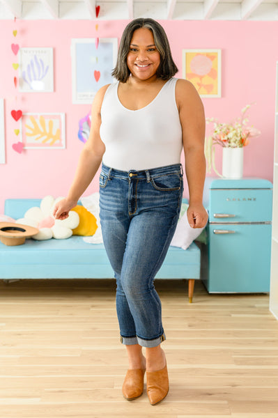 Judy Blue Non-Distressed Ashton Cuffed Skinny Capri