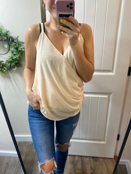 Side Ruched Button Cami