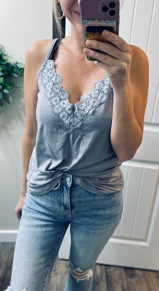 Lace Floral Trim Cami