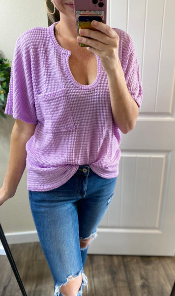 Keyhole Short Sleeve Top
