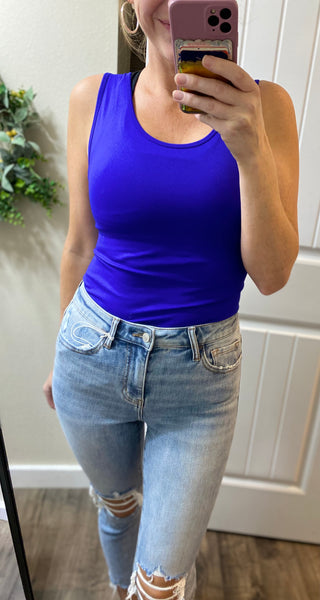 Crew Neck Sleeveless Smoothing Cami