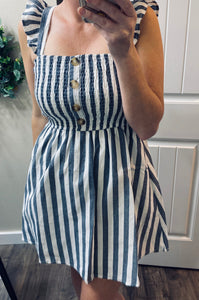 Striped Button Sundress