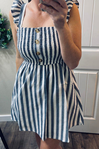 Striped Button Sundress