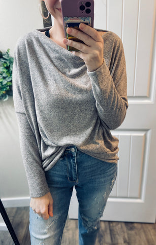 Oatmeal On/Off Shoulder Sweater