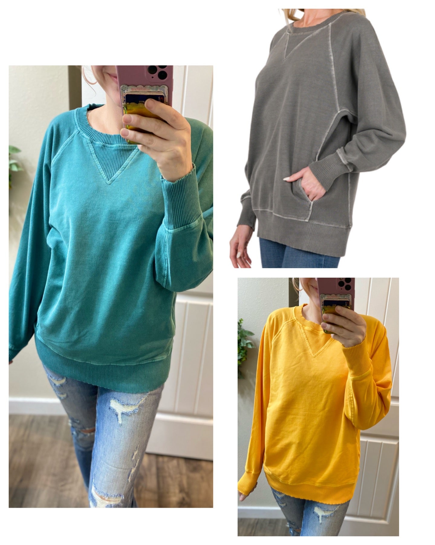 Spring Mineral Wash Pullovers