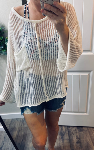 *Sale!* Off White Pocket Coverup