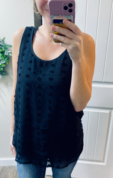 Swiss Dot Sleeveless Top