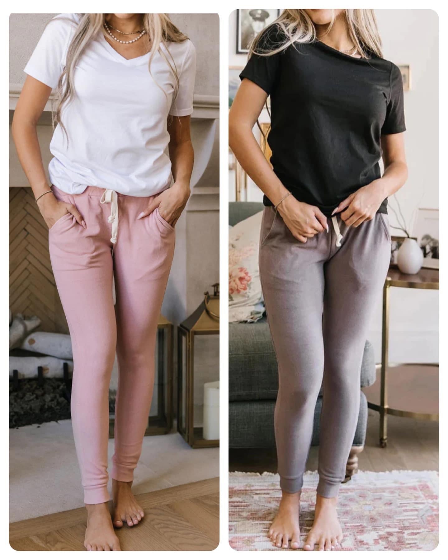 Pink and Grey Ampersand Joggers