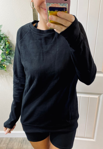 Ampersand Ave. Black Side Zip Pullover