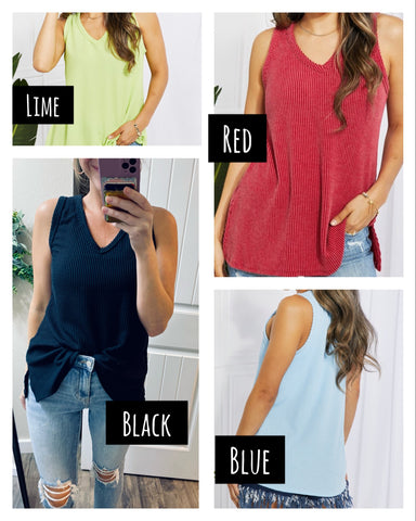 Ribbed Sleeveless Top
