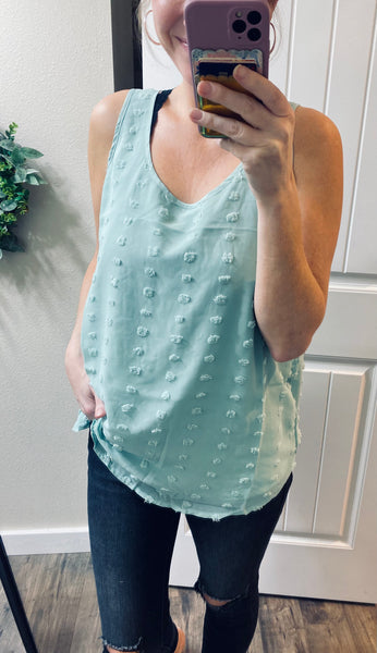 Swiss Dot Sleeveless Top