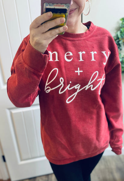 Corded Merry & Bright Pullover