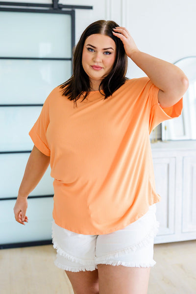 Tangerine Twisted Back Top