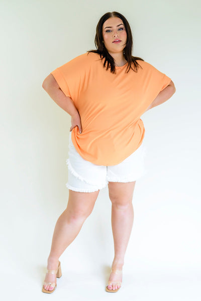 Tangerine Twisted Back Top