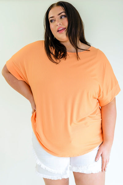 Tangerine Twisted Back Top