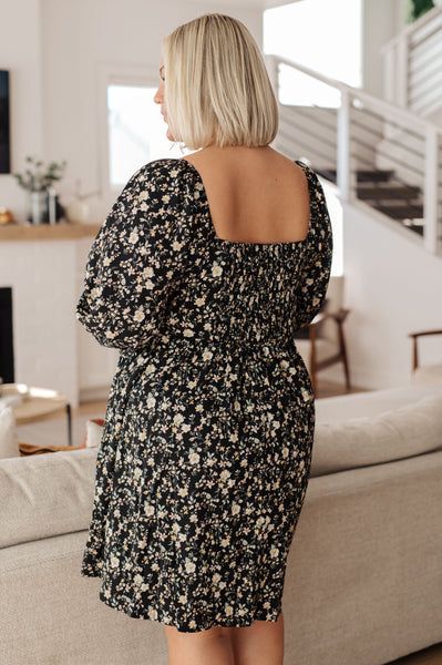 Floral Wide Neck Dress