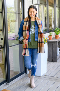 Beyond The Pines Graphic Long Sleeve Top In Green