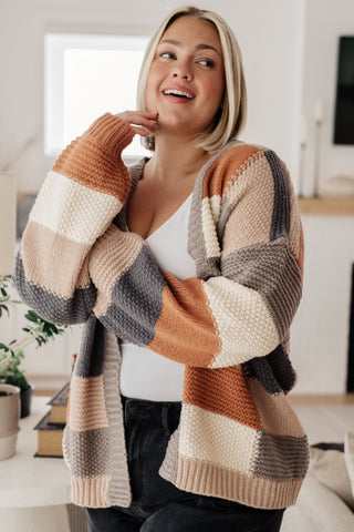 Grey Checkered Cardigan