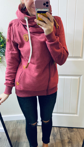 Side Zip Rhubarb Wanakome Hoodie
