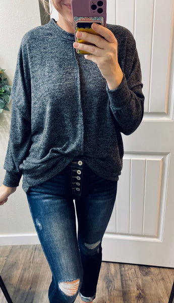 Charcoal Seam Sweater