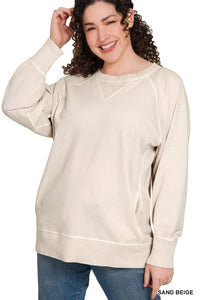 Cream Plus Mineral Wash Terry Sweatshirt