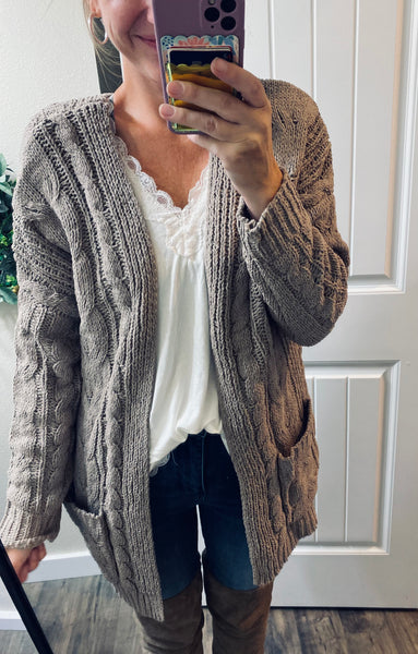 Plush Cable-knit Cardigans