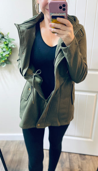Charcoal or Olive Utility Jacket