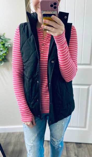 Spring Thumb Hole Henley Long Sleeve