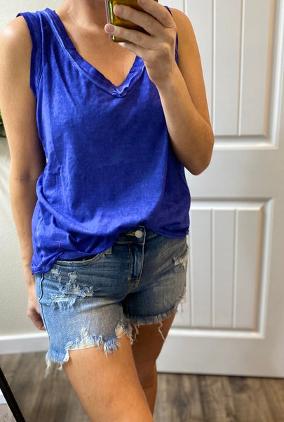Judy Blue Midwash Frayed Hem Shorts