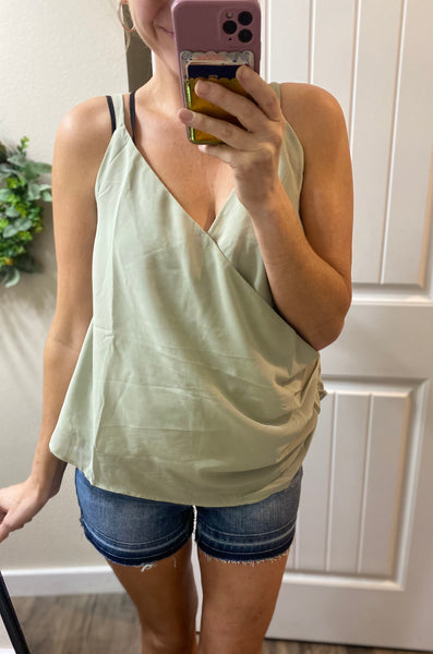 Side Ruched Button Cami