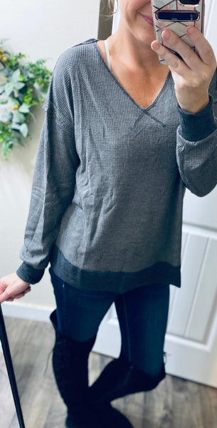 Charcoal Trim Long Sleeve