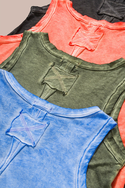 Raw Hem Sleeveless Top