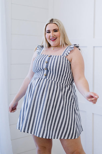 Striped Button Sundress