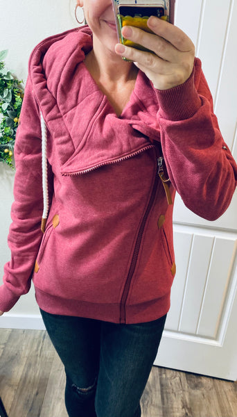 Side Zip Rhubarb Wanakome Hoodie