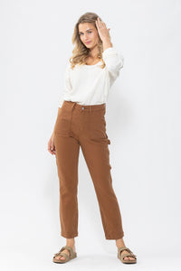 Judy Blue Rust Brown Utility Denim