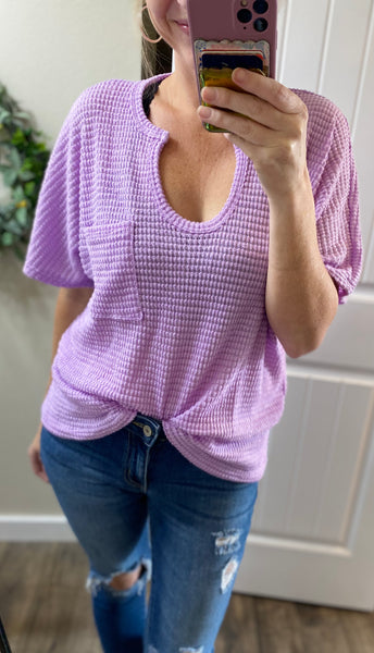 Keyhole Short Sleeve Top