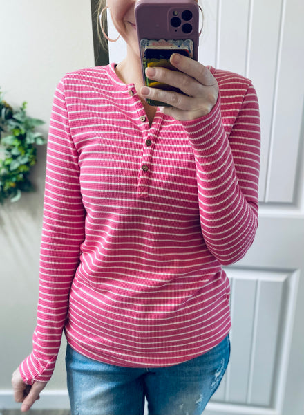 Spring Thumb Hole Henley Long Sleeve